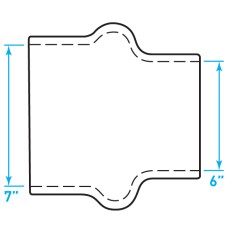 Air Intake Rubber Hump Hose Reducer - 7" / 5.5"